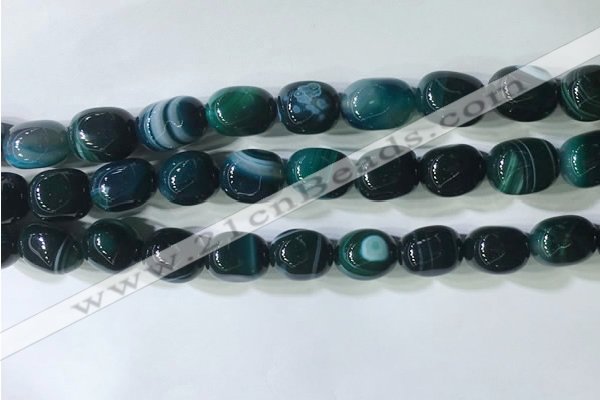 CNG8274 15.5 inches 13*18mm nuggets striped agate beads wholesale