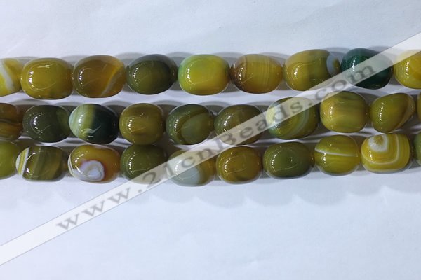 CNG8276 15.5 inches 13*18mm nuggets striped agate beads wholesale