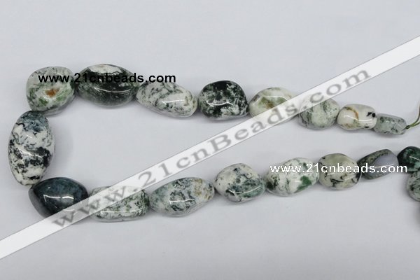 CNG83 15.5 inches 15*20mm - 20*35mm nuggets tree agate beads