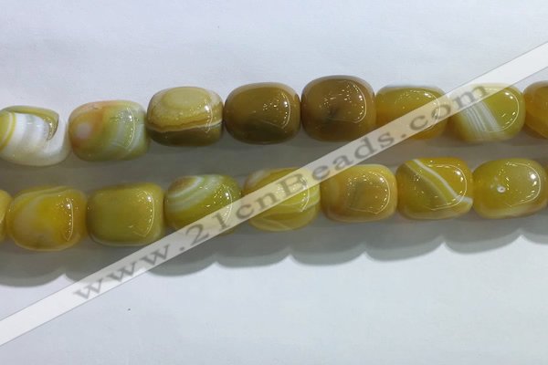 CNG8311 15.5 inches 15*20mm nuggets striped agate beads wholesale