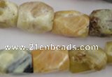 CNG832 15.5 inches 13*18mm faceted nuggets yellow opal beads