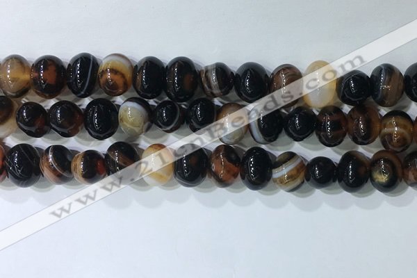 CNG8352 15.5 inches 10*12mm nuggets striped agate beads wholesale