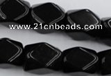 CNG836 15.5 inches 13*18mm faceted nuggets black obsidian beads