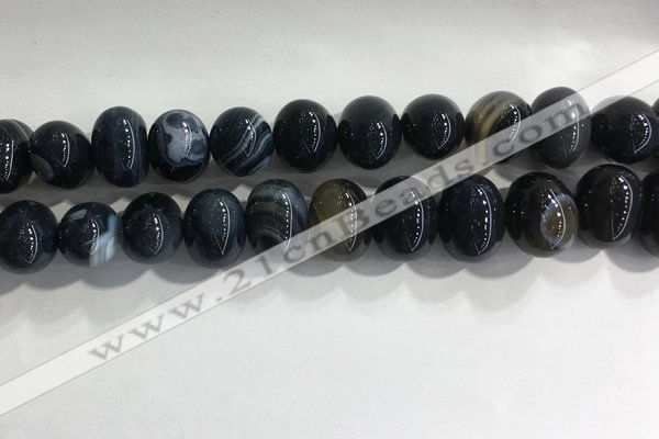 CNG8390 15.5 inches 12*16mm nuggets striped agate beads wholesale