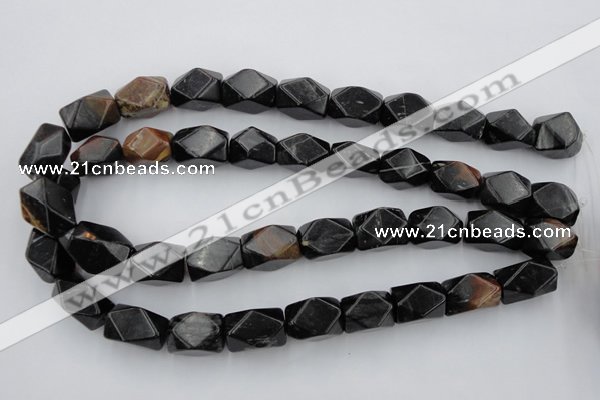 CNG843 15.5 inches 13*18mm faceted nuggets picasso jasper beads