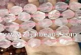 CNG8506 10*14mm - 13*18mm faceted nuggets rose quartz beads