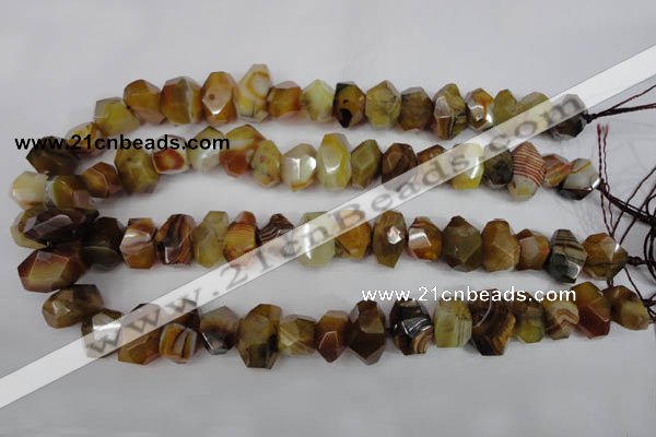 CNG851 15.5 inches 12*18mm – 13*22mm faceted nuggets agate beads