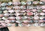 CNG8525 15.5 inches 7*10mm - 8*12mm faceted nuggets rhodochrosite beads