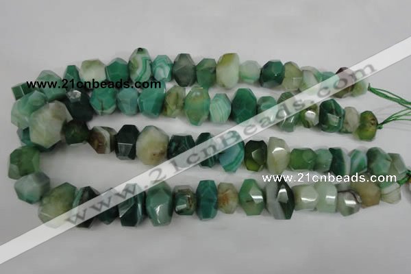 CNG853 15.5 inches 12*18mm – 13*22mm faceted nuggets agate beads