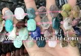 CNG8553 13*18mm - 15*25mm faceted freeform mixed gemstone beads