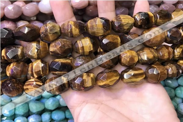 CNG8571 12*16mm - 15*20mm faceted nuggets yellow tiger eye beads