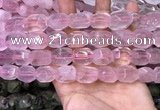 CNG8579 13*18mm - 15*20mm faceted nuggets rose quartz beads