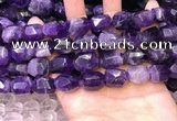 CNG8581 13*18mm - 15*20mm faceted nuggets amethyst beads