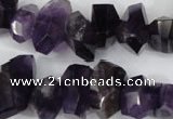 CNG859 15.5 inches 10*14mm – 12*20mm faceted nuggets amethyst beads