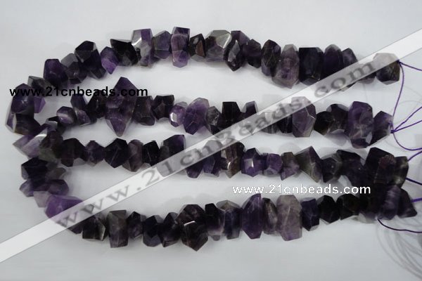 CNG859 15.5 inches 10*14mm – 12*20mm faceted nuggets amethyst beads