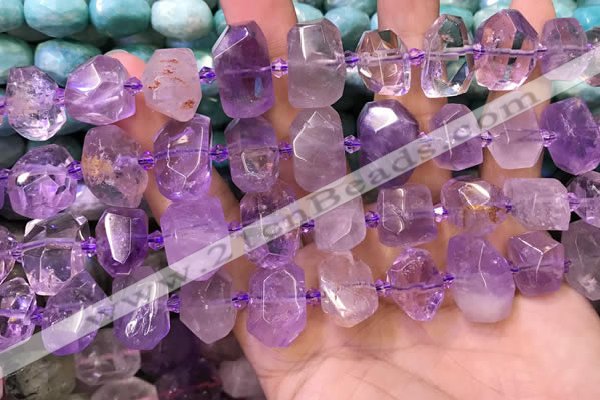 CNG8592 12*16mm - 13*18mm faceted nuggets ametrine beads