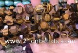 CNG8597 12*16mm - 13*18mm faceted nuggets yellow tiger eye beads