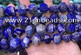 CNG8601 12*16mm - 13*18mm faceted nuggets lapis lazuli beads