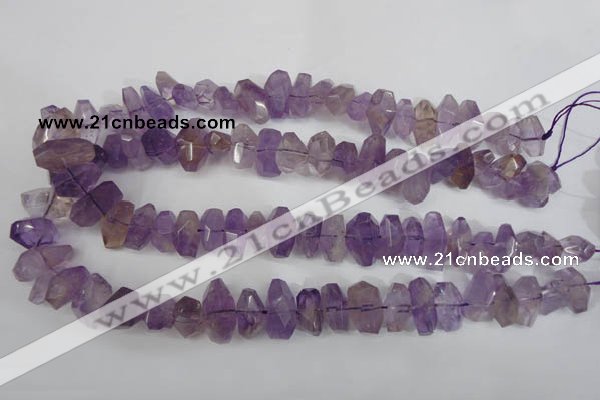 CNG861 15.5 inches 10*14mm – 13*20mm faceted nuggets amethyst beads