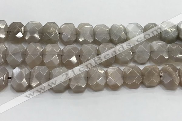 CNG8615 10*13mm - 12*16mm faceted freeform moonstone beads