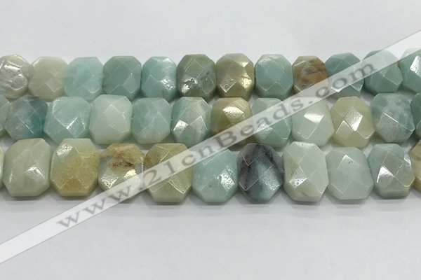 CNG8618 10*13mm - 12*16mm faceted freeform amazonite beads