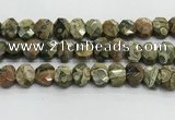 CNG8619 10*13mm - 12*16mm faceted freeform rhyolite beads