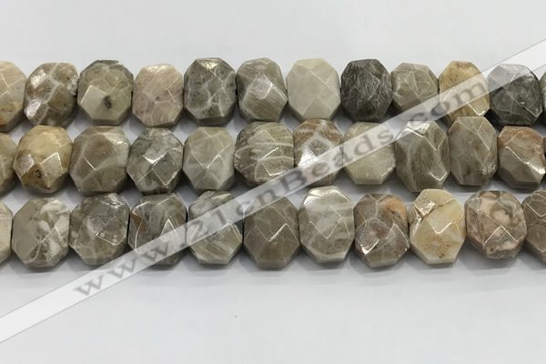 CNG8623 10*13mm - 12*16mm faceted freeform chrysanthemum agate beads