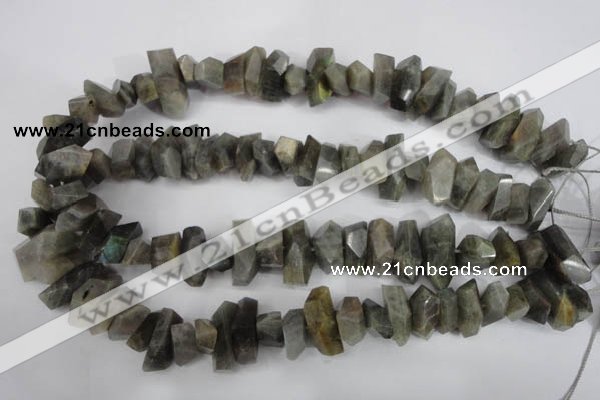 CNG867 15.5 inches 8*15mm – 13*24mm faceted nuggets labradorite beads