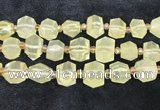 CNG8673 12*20mm - 20*33mm faceted nuggets lemon quartz beads