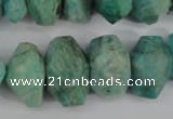 CNG868 15.5 inches 7*12mm – 12*20mm faceted nuggets amazonite beads