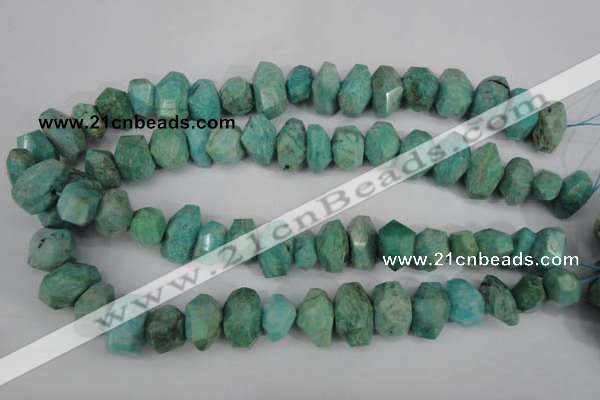 CNG868 15.5 inches 7*12mm – 12*20mm faceted nuggets amazonite beads