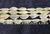 CNG8682 12*23mm - 15*25mm faceted freeform lemon quartz beads