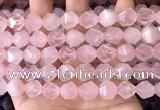 CNG8694 15.5 inches 12mm faceted nuggets rose quartz beads