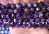 CNG8703 15.5 inches 12mm faceted nuggets amethyst gemstone beads