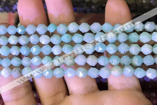 CNG8710 15.5 inches 6mm faceted nuggets amazonite gemstone beads