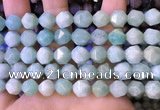 CNG8712 15.5 inches 10mm faceted nuggets amazonite gemstone beads