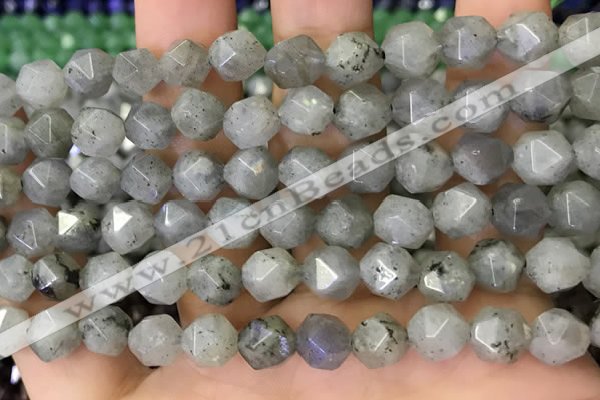 CNG8716 15.5 inches 8mm faceted nuggets labradorite gemstone beads