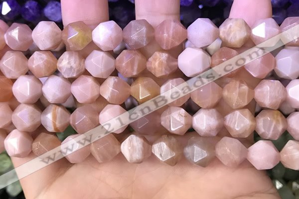 CNG8743 15.5 inches 10mm faceted nuggets moonstone gemstone beads