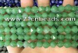 CNG8766 15.5 inches 8mm faceted nuggets green aventurine beads