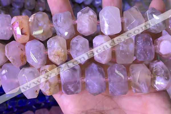 CNG8780 15 inches 13*20mm - 15*24mm faceted nuggets sakura agate beads