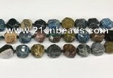 CNG8793 16*17mm - 18*19mm faceted nuggets agate  beads