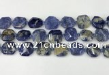 CNG8819 15.5 inches 16mm - 20mm faceted freeform sodalite beads