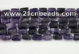 CNG8848 15.5 inches 8*12mm - 10*16mm nuggets matte amethyst beads