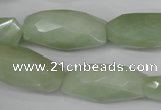 CNG885 15.5 inches 14*32mm faceted rice New jade nugget beads