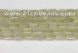 CNG8851 15.5 inches 8*12mm - 10*16mm nuggets matte lemon quartz beads