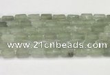 CNG8852 15.5 inches 8*12mm - 10*16mm nuggets matte green quartz beads