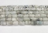 CNG8855 15.5 inches 8*12mm - 10*16mm nuggets matte white moonstone beads