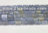 CNG8857 8*12mm - 10*16mm nuggets matte blue chalcedony beads