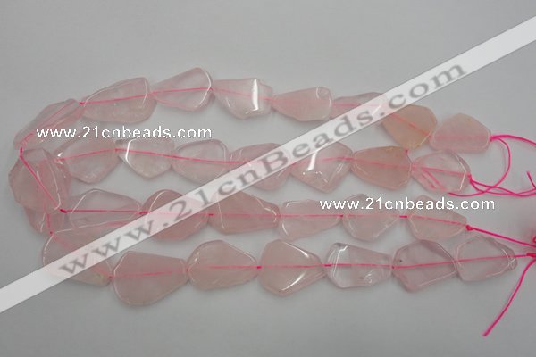 CNG888 15.5 inches 18*22mm – 25*30mm freeform rose quartz beads