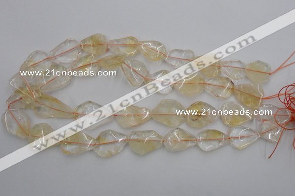 CNG889 15.5 inches 15*20mm – 20*30mm freeform citrine beads